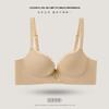 New sweet bow gathering seamless underwear women's small breasts show large breasts, anti-sagging non-steel ring bra