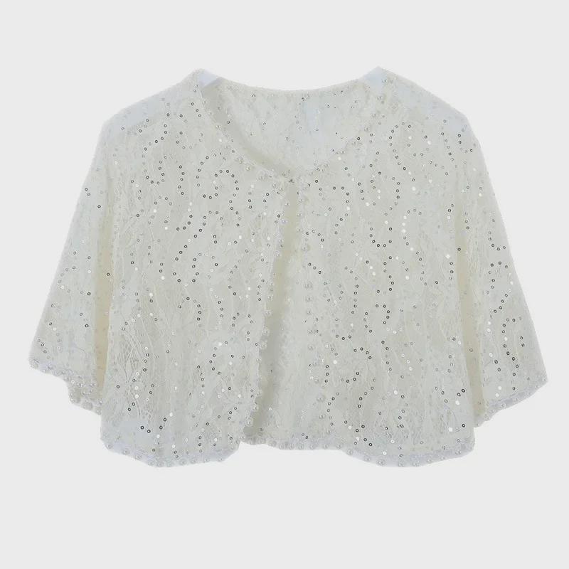 Лето 2025 года, элегантная кружевная накидка-шаль «Чонсам» для свадеб и ежегодных встреч