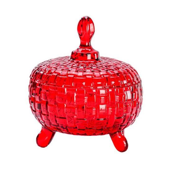 Большая стеклянная конфетница с крышкой, расписанная вручную, красочная банка для конфет, декоративная шкатулка для драгоценностей, контейнер для печенья для свадебного буфета, для печенья, орехов, шоколада