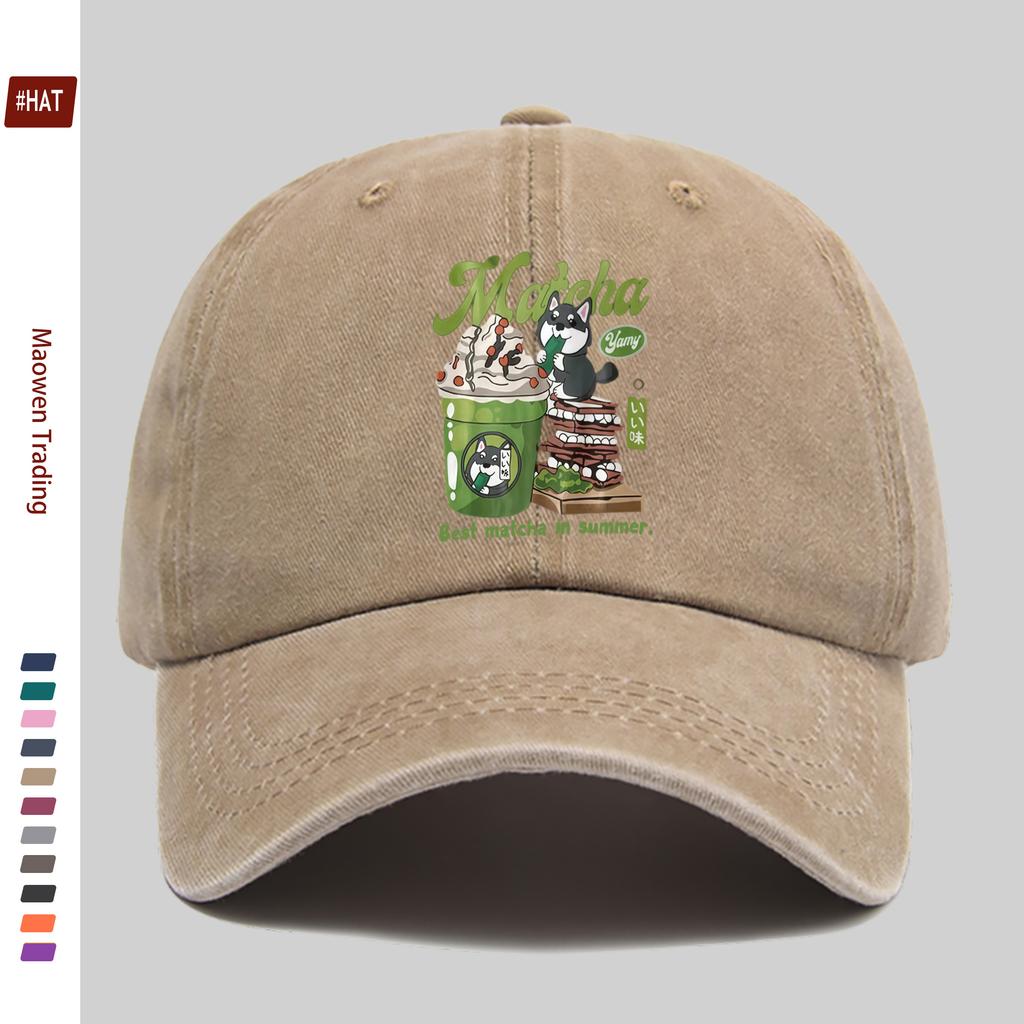 pc Fashion Trendy Cartoon Dog Pattern Printed Baseball Cap with Cute Pet Dog Print Design Decorative Hat Comfortable Lightweig