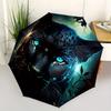 Модный трехскладной портативный зонт-автомат с леопардовым и мистическим дизайном для мужчин и женщин, Подарок0725039z