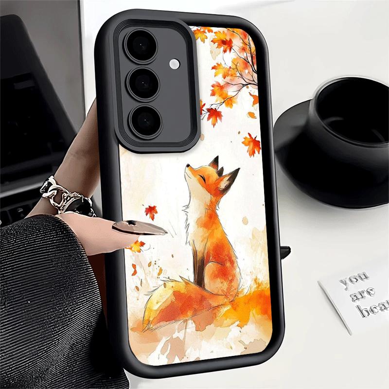Phone Case for Samsung Galaxy S26 S25 Ultra S24 FE Cartoon Fox Animal Shell S23 Plus S22 + S21 S20 5G Soft Silicone Funda