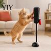 Fun Boxing Game Toys for Indoor Pets Cat Punching Bag Toy, Interactive Punch Toy with Dangling Gloves, Suction Stable Base Cats Cup Base, Exercise And