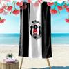 Beşiktaş Logo Print Beach Towel, Large Soft Quick Dry Towel for Beach Camping Swimming
