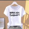 (Asian Size) Graphic Tee T Clothing Love Sweet Letter Style Casual Fashion Print Female Casual  Women's Top Lady Short Sleeve T-shirt