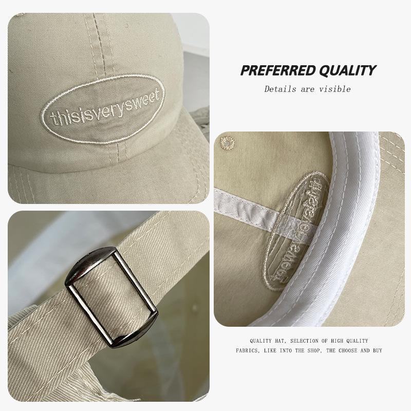 Spring New Letter Embroidered Baseball Cap Versatile Face Small Visor Fashionable Commuter Cap Children