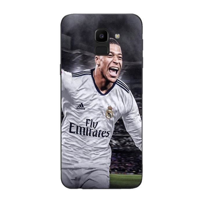 Coque - MANIACASE - Samsung Galaxy J6 2018 - Kylian Mbappe - Souple - Gris/Noir