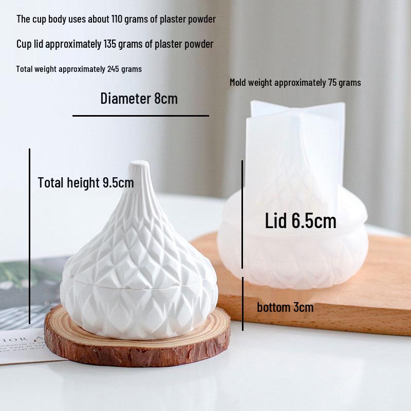 Meimuer DIY Ароматерапевтическая гипсовая форма для свечей и Силиконовая форма для шкатулки для украшений из эпоксидной смолы