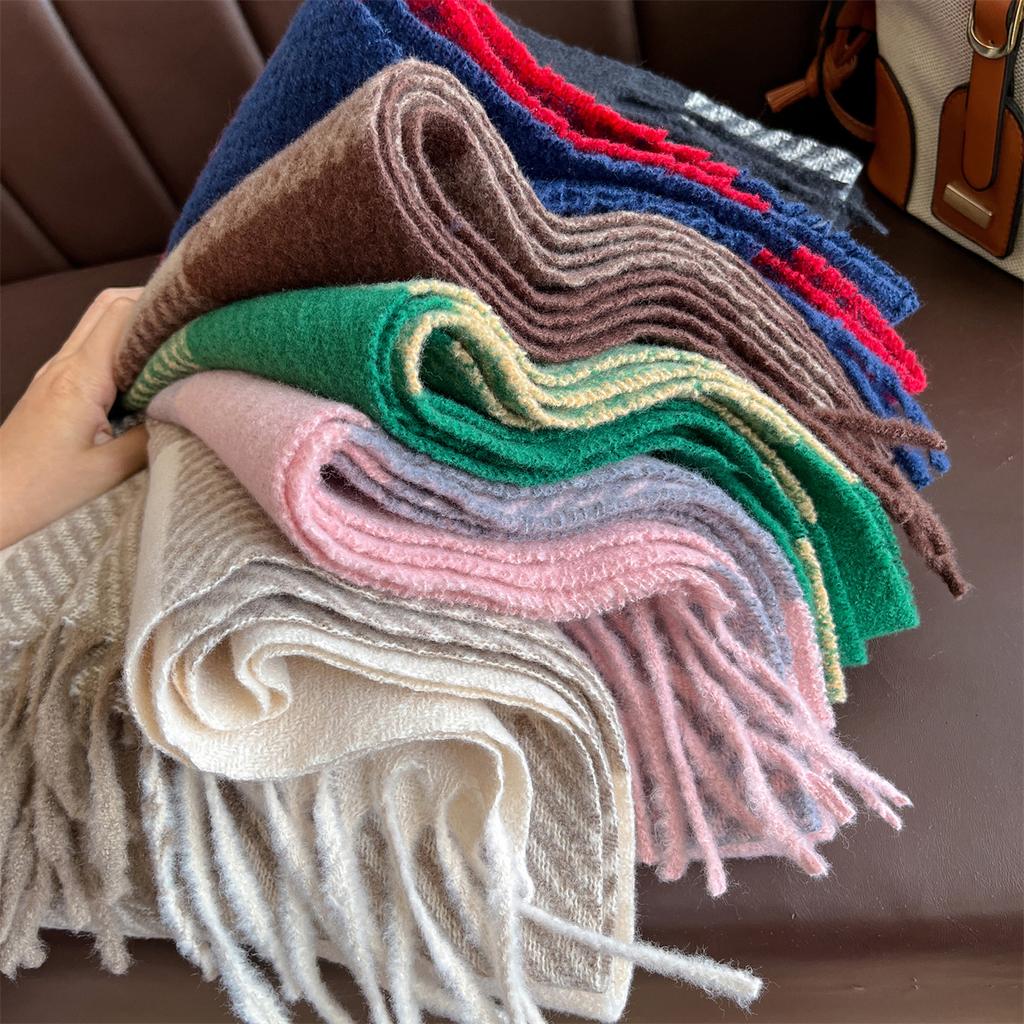 Luxury Winter Cashmere Scarf Women 2026 Design Warm Pashmina Blanket Poncho Scarves Female Shawl Wraps Thick Foulard Bufanda