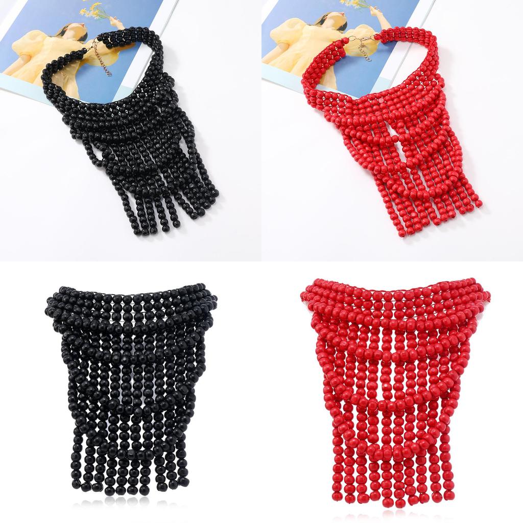 Ethnic Style Wooden Jewelry With Geometric Pendant For Casual Wear