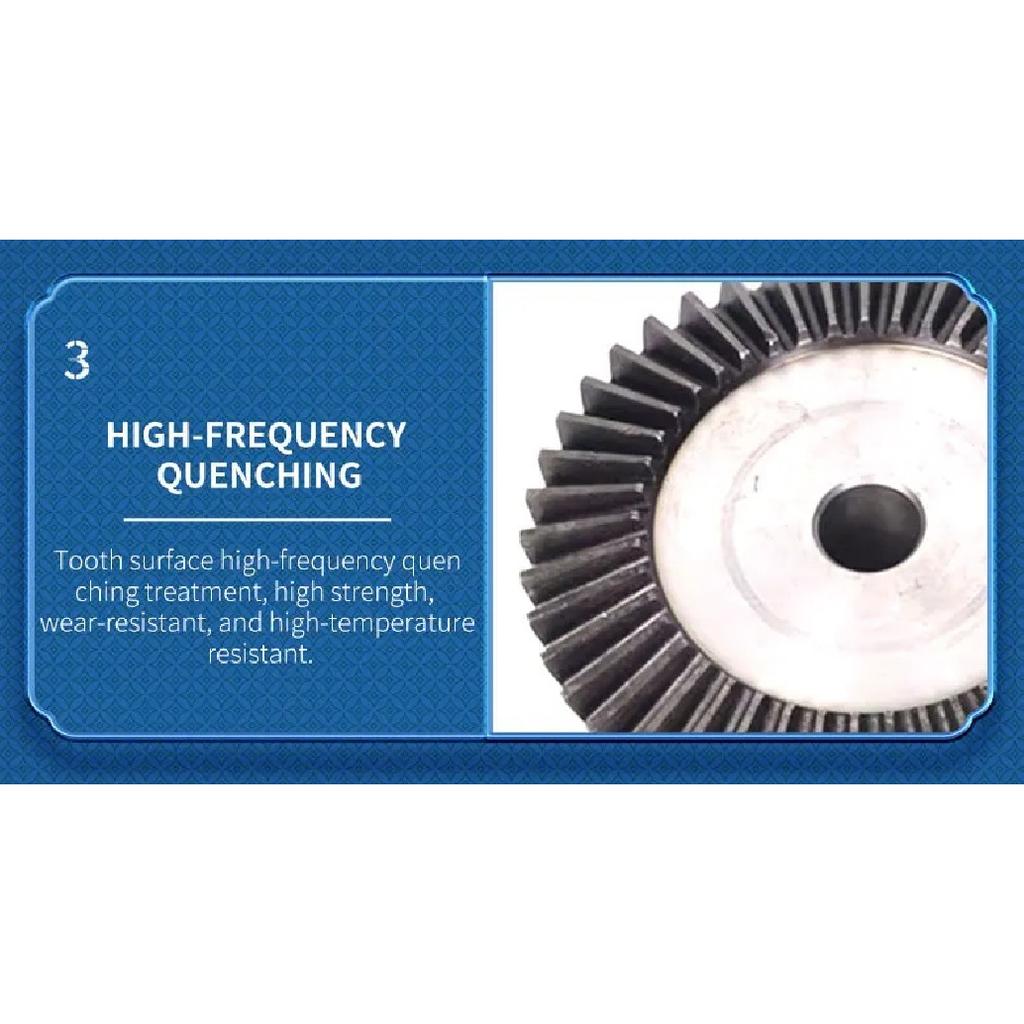 1Pair 1:2 Bevel Gear 1M15Teeth+30Teeth Inner Hole 6mm 90 Degree Drive Commutation Steel Gears Steel Gears Screw M5