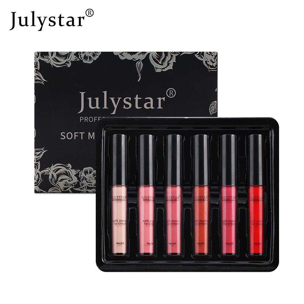Velvet Water Mist Six Lip Glaze Set Матовая невыцветающая чашка с антипригарным покрытием Жидкая губная помада