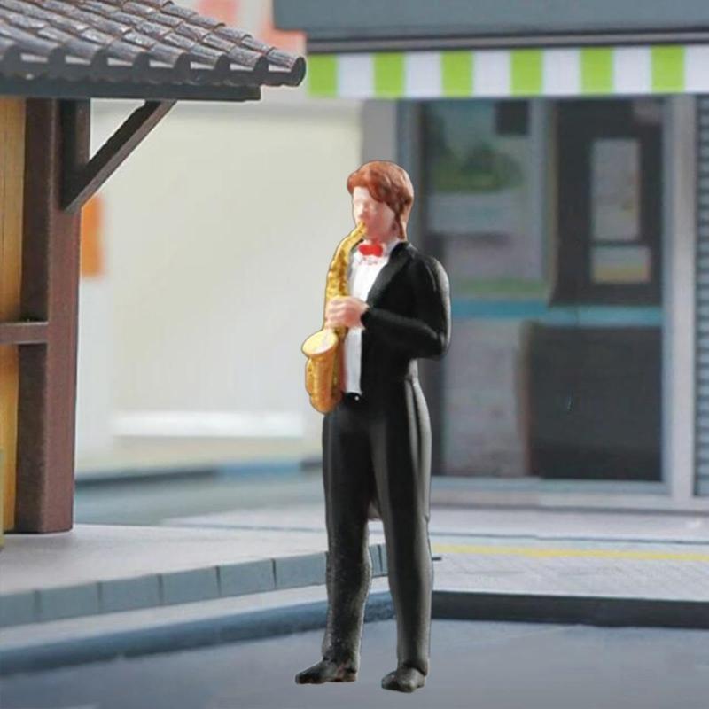 Миниатюрные фигурки скрипачей из смолы в масштабе 1/64. Идеально подходят для долгосрочного декора и художественных проектов.