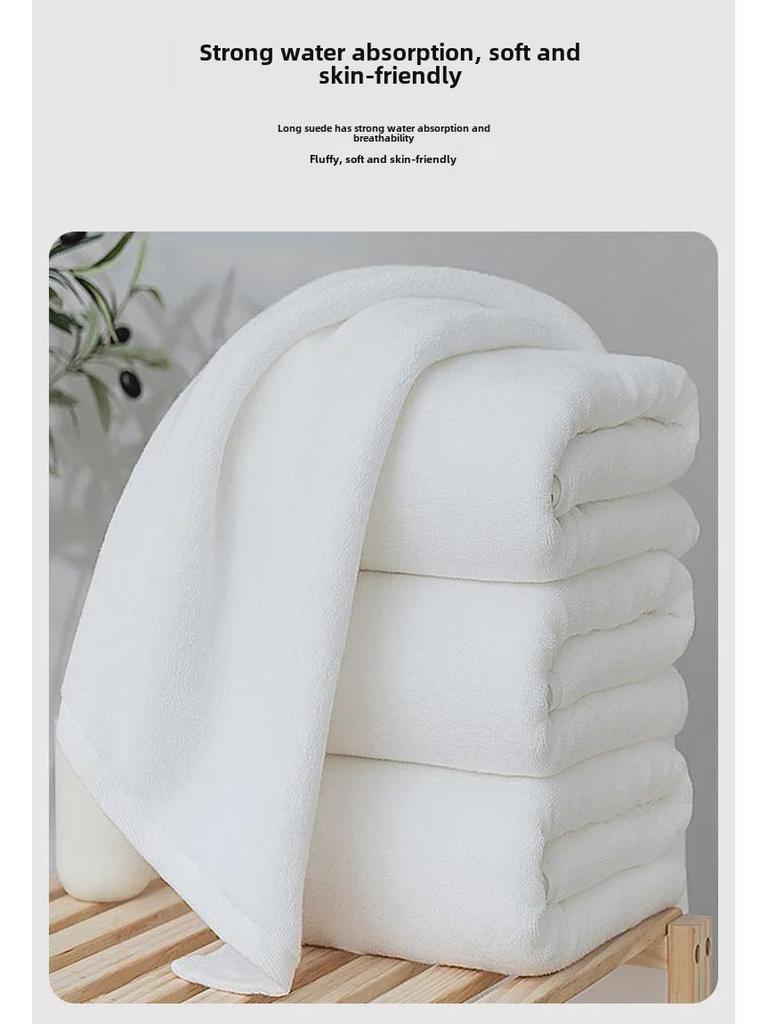 Hilton Five-Star Pure Cotton Absorbent White Bath Towel for SPA and Beach