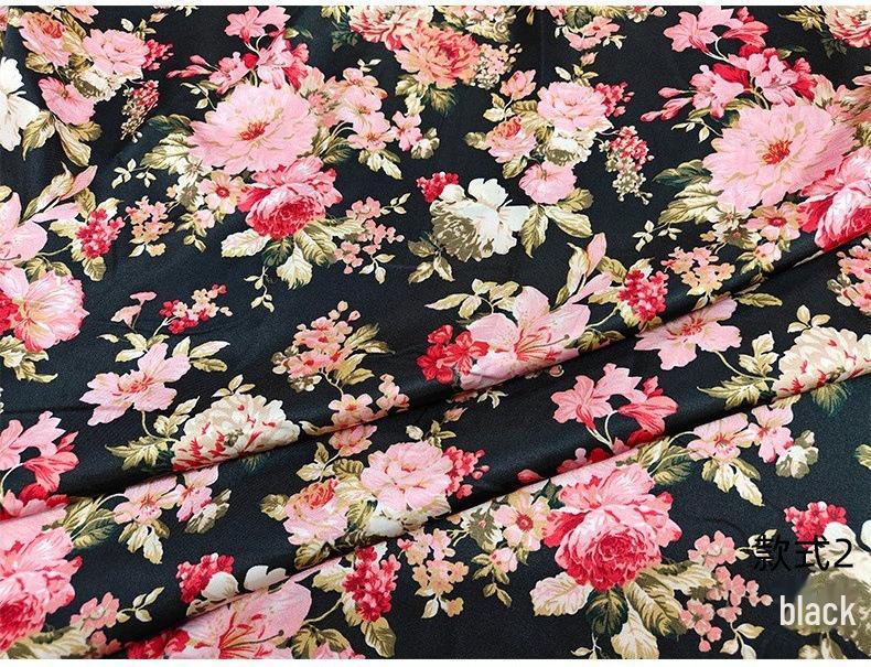 Floral Satin Print Cheongsam Pajamas with Ribbon Headdress and Lantern Kimono Quilt Fabric