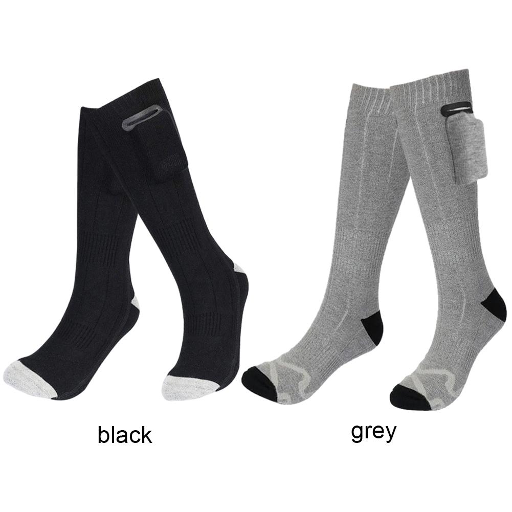 Unisex Electric Heated Socks Breathable Warmer Stockings Washable Rechargable for Outdoor Camping Hiking