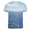 Summer Seaside Scenery Graphic T Shirts Fashion Men's T-shirts With Casual Beach Style 3D Print Nature Landscape Pattern T-shirt
