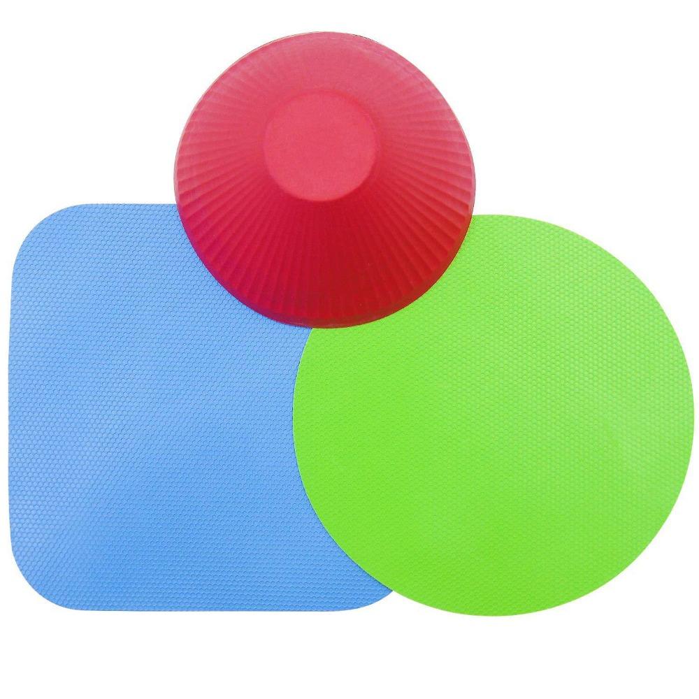 3pcs Rubber Bottle Opener Pad Round/square Jar Gripper Pad Pot Holder Bottle Grip Pad  Bottle