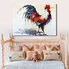 Modern Abstract Animal Posters and Prints Wall Art Canvas Painting Watercolor Cock Decorative Painting for Living Room Decor