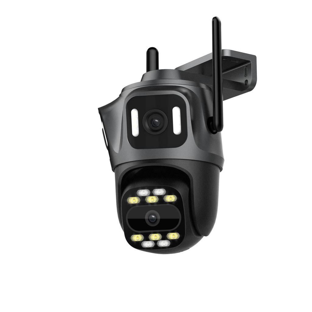 ICSEE 8MP HD 360° Беспроводная WiFi камера с тремя объективами и удаленным мониторингом через мобильное приложение