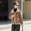 Fur Integrated Imitation Lamb Wool Jacket Women's Autumn and Winter New Small Leather Fleece Motorcycle Jacket