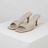Summer Women Open Toe Slippers Square Thin Heel Slip On Mules Outdoor Dress Office Ladies Heeled Sandals
