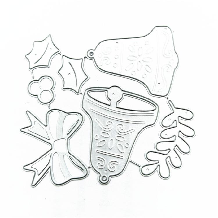 Рождественские колокольчики Вырубка Штампы Пшеница Вырубки для изготовления поздравительных открыток