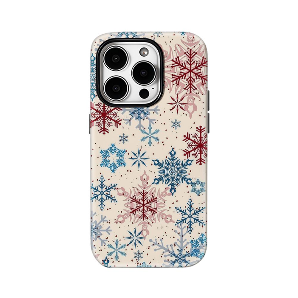 Christmas Snowflake Fantasy Phone Case for IPhone 16 15 14 13 12 11 X XS XR XSMAX 7 8 Pro Max Plus Double-layer Back Cover