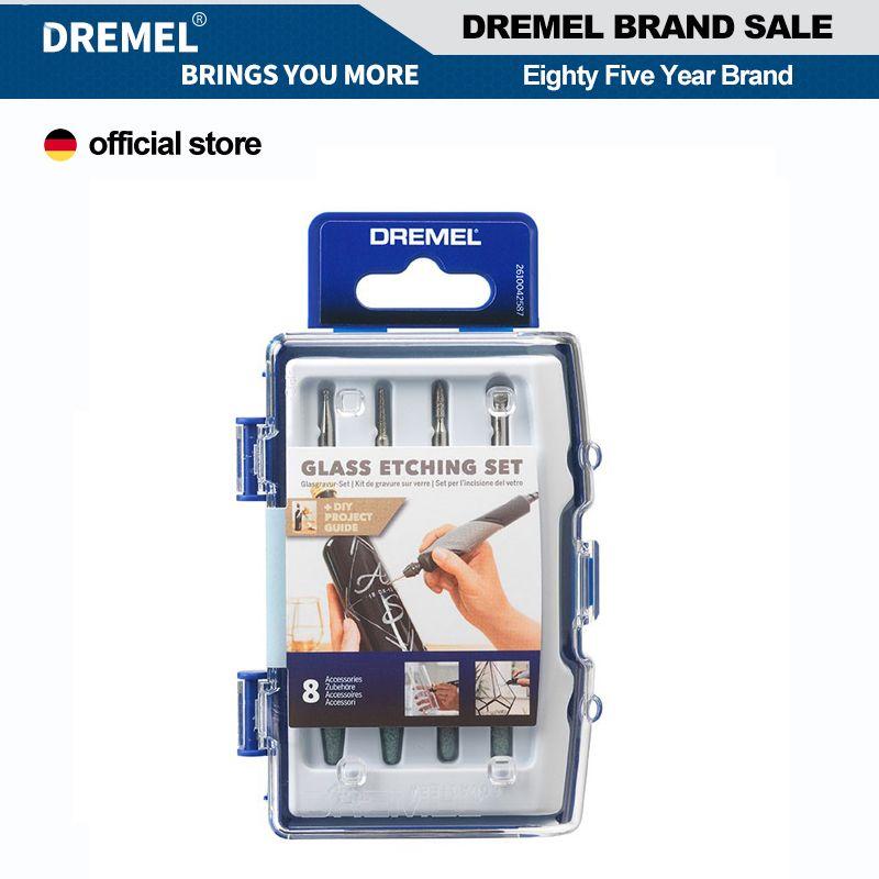 Набор насадок для травления стекла Dremel 682, 8 насадок для вращающихся инструментов
