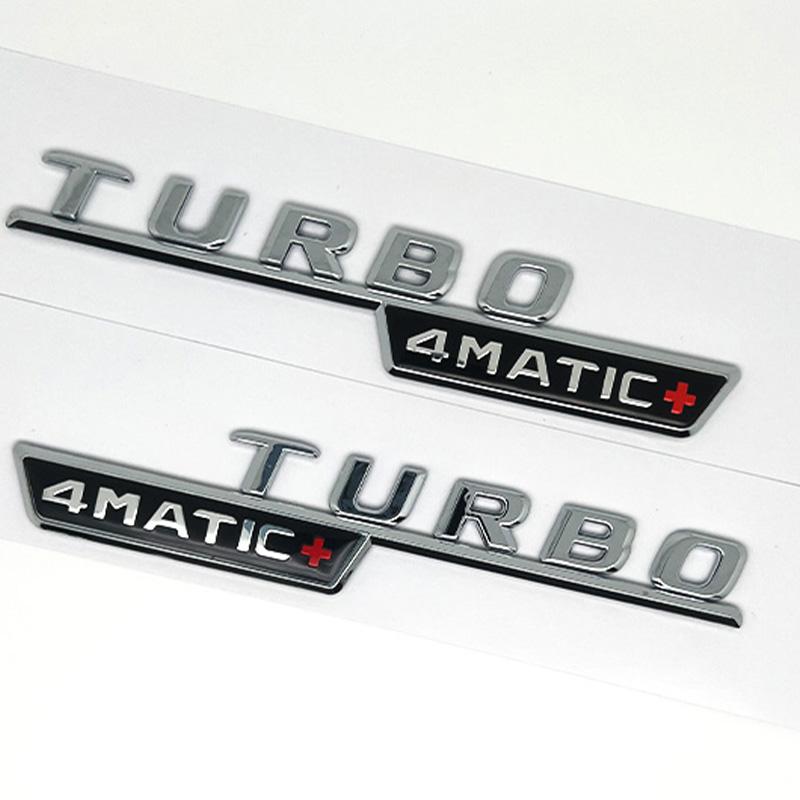 2 шт. Автомобильные буквы Накладка на крыло Значок Турбо 4matic Plus Эмблема Наклейка Для Mercedes AMG A45 CLA45 C117 GLA45 GLE53 X247 Аксессуары