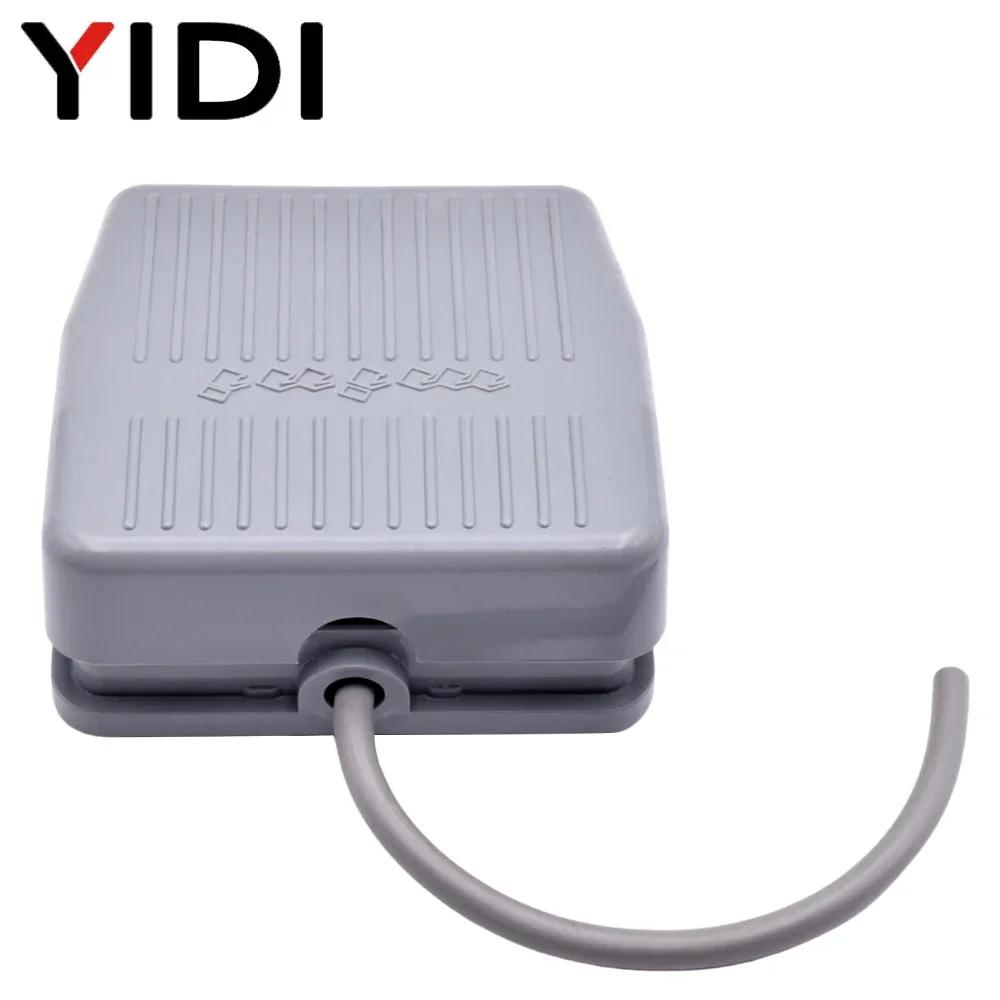 SPDT Plastic Electric Power Treadle Push Button Switch Foot Control Pedal 220V AC 10A On Off Grey Momentary Footswitch