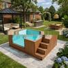 Small Above Ground Prefabricated Garden Pool - Corrugated Fiberglass Fish Pond