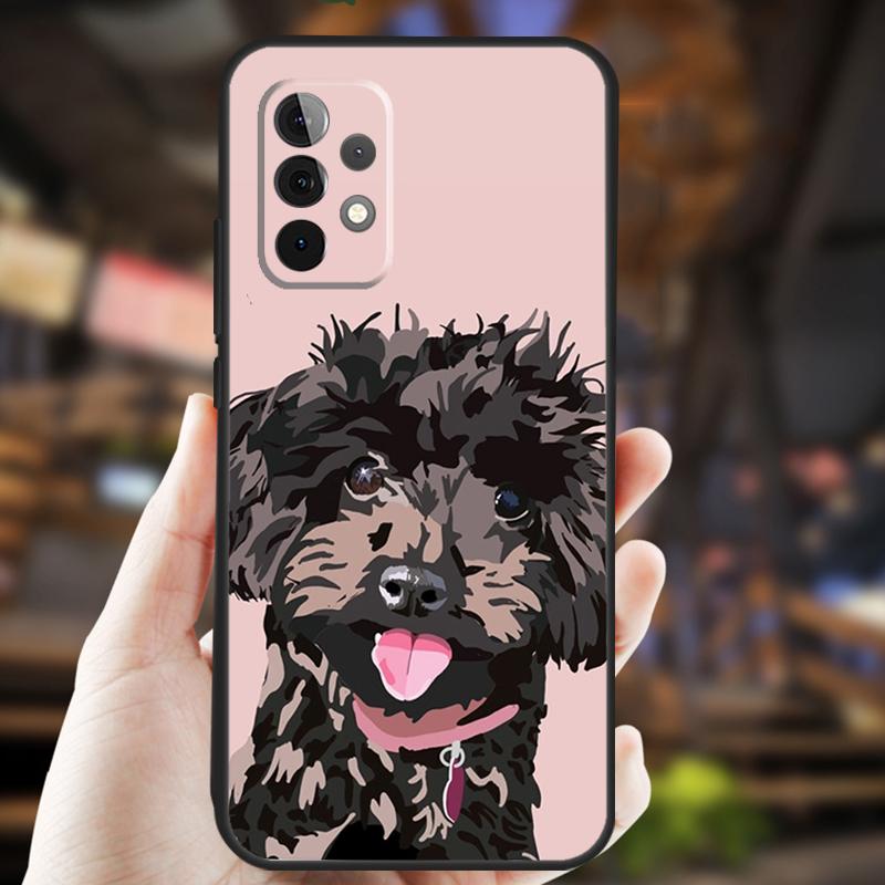 Poodle Dog Case For Samsung Galaxy A05 A06 A22 A53 A33 A26 A16 A56 A36 A32 A52 A54 A34 A14 A55 A15 A35