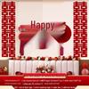 Elegant Wedding Room Décor Set: Double Happiness Wall Art for Groom's Bedroom and Living Room