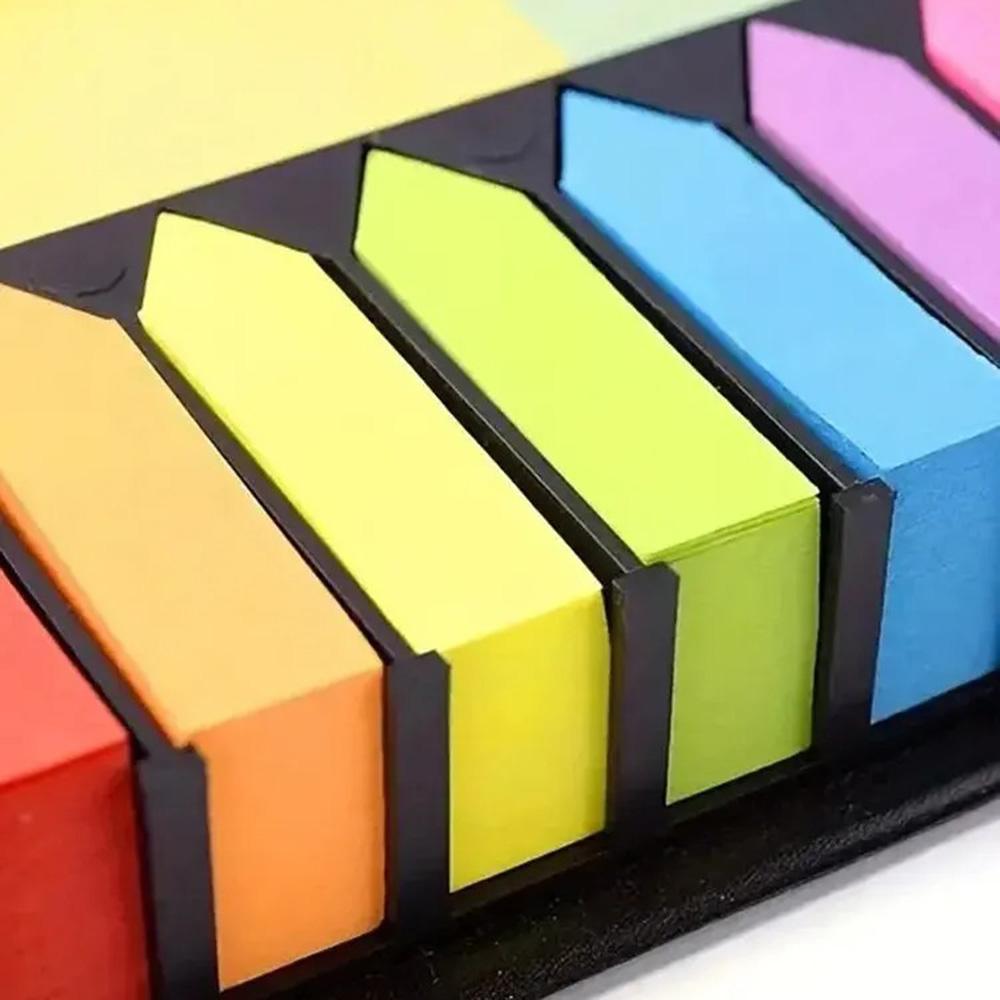 Удобные наклейки с настольным календарем, многоцветные липкие заметки, кожаная упаковочная коробка, канцелярские товары для студентов, школы