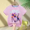 Children's Clothing Fashion Cartoon Print Short-sleeved Top Casual Loose T-Shirts Girls