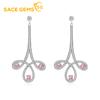 Classic Copper Alloy Zircon Earrings Ladies Jewelry Wedding Promise Party Gift