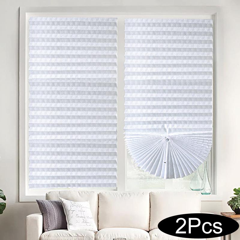 2 шт./компл. Полузатемняющие шторы для окон, Домашний декор, Полупрозрачные шторы для окон, Бумажные жалюзи для окон, 60/90x180 см