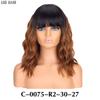 LISI HAIR Synthetic Short Wave Dark Hair Wigs With Bangs Wig Roots Heat Resistant Fiber Fluffy Hair For Women Cosplay Wear