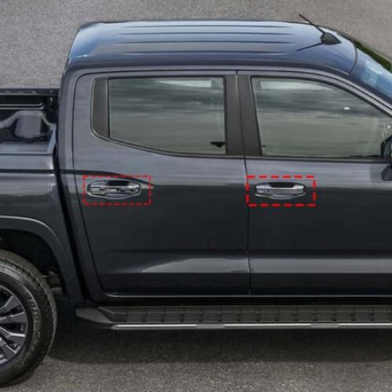 ABS Глянцевый Черный Накладка на Чашу Двери Для Mitsubishi L200 Triton 2024-25