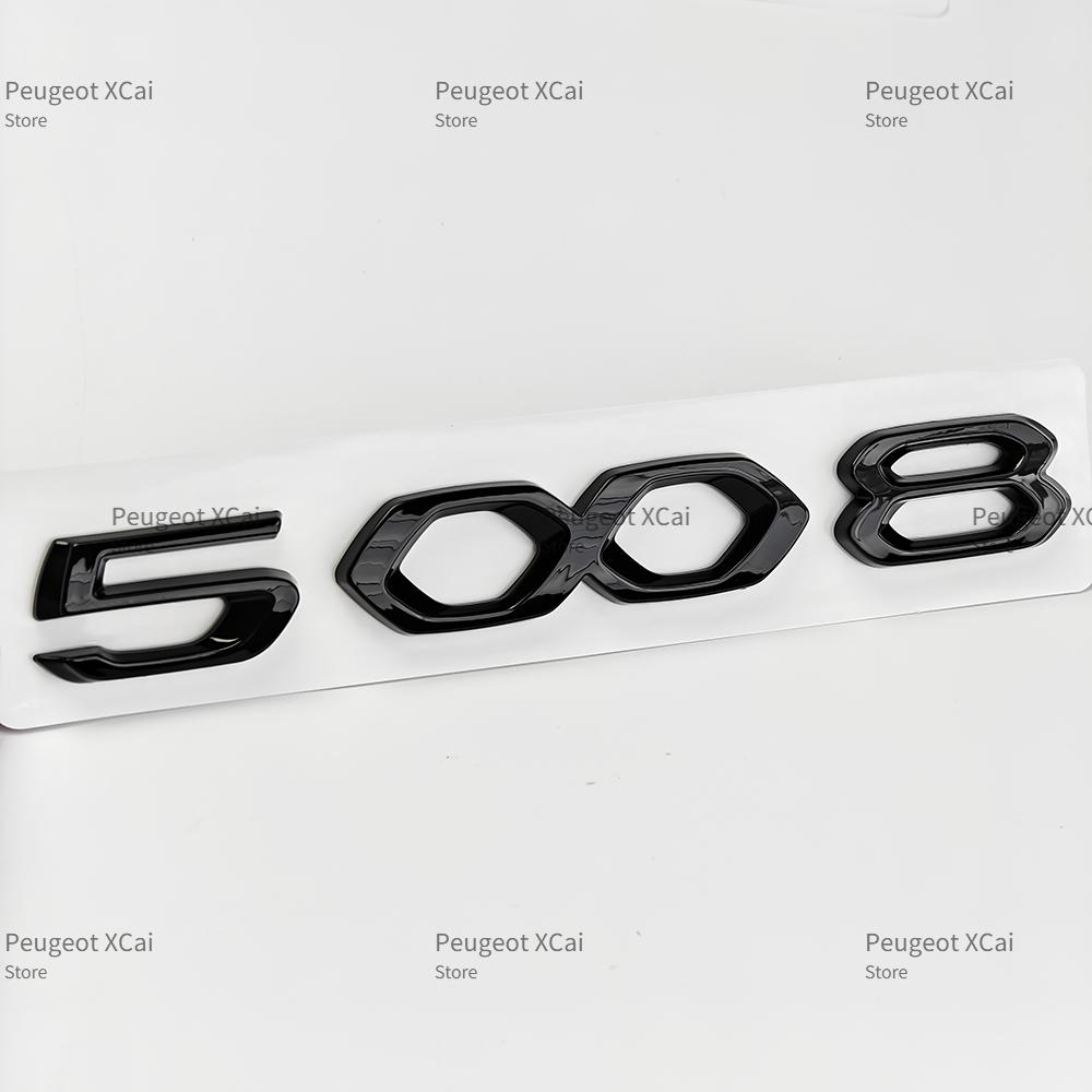 New 3D Car Hood Front Bonnet Grill Trunk Rear Number Emblem Sticker Suitable for Peugeot 408 508 508L 4008 5008 Car Accessories