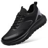 Breathable Black Casual Sneakers for Men 2026 Summer Autumn New Designer Shoes Male Fashion Soft Leather Sports Shoes Man