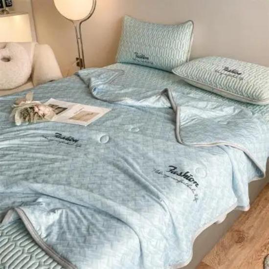 Новое Летнее Одеяло из Прохладного Шелка Однотонное, Мягкое и Удобное Одеяло для Кондиционера, Односпальное, для Взрослых, Подарочное Одеяло