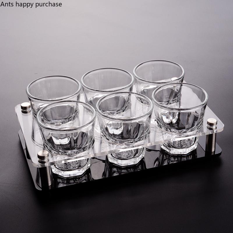 Acrylic Cup Holder White Wine Glass Set Shot Glass Set Cup Storage Rack KTV Bar Spirit Glass Cup Organizer Tumbler Holders