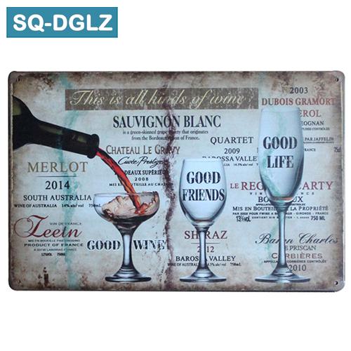 [SQ-DGLZ] Металлическая вывеска для бара, Настенный декор для бара, винтажные поделки из металла, домашний декор, живопись, таблички, художественный постер