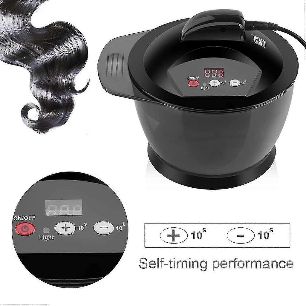 Electric color cream mixer for hair styling with time display