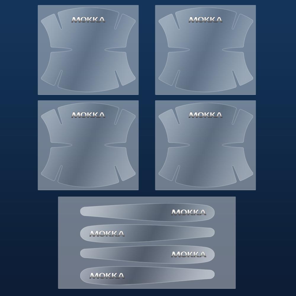 BBGH1 4/8pc Transparent Car Door Handle Cup Protector Film Anti Scratch Stickers For Opel OPC Astra J H G K Insignia Corsa D B E Mokka
