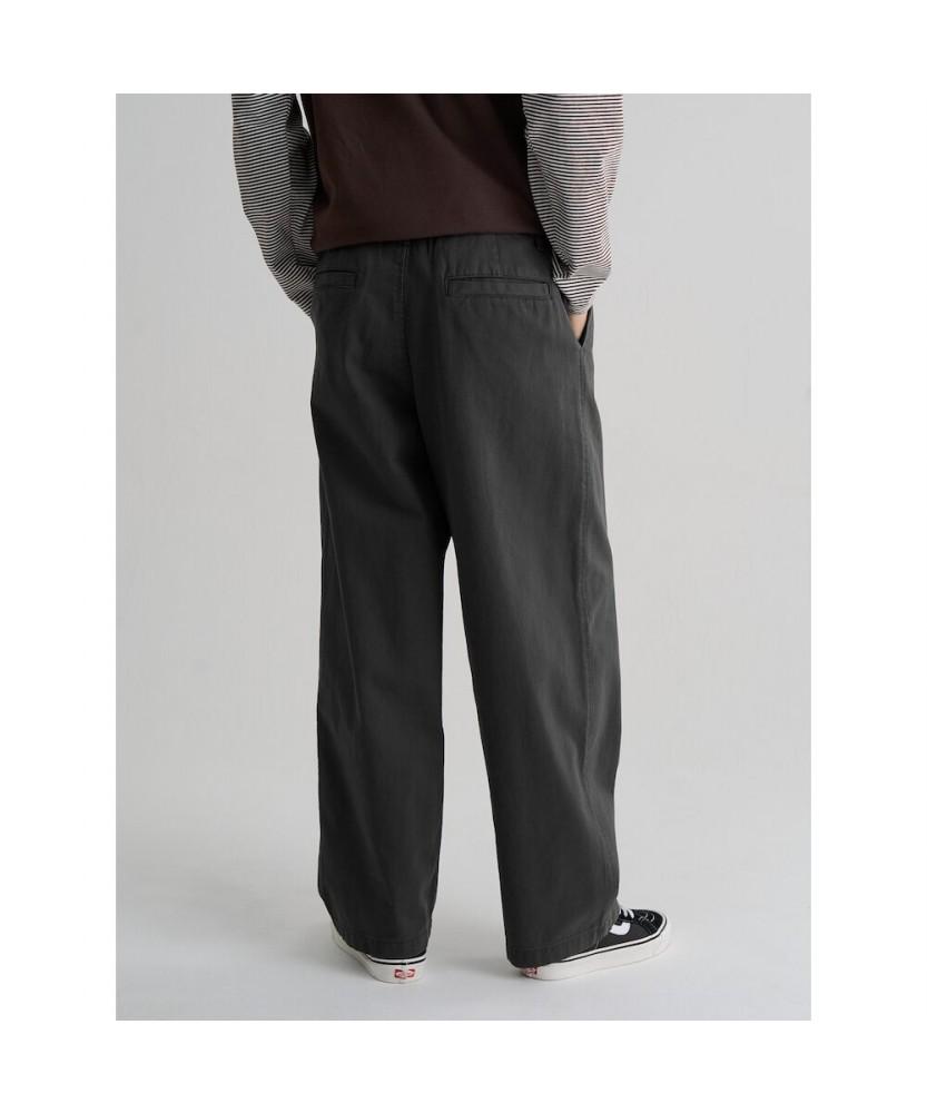 8SECONDS Garment-Dyed Wide Tapered Fit Pants Ash