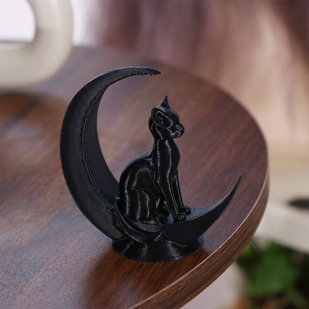 Minimalist Style Moon Cat Decoration Art Crafts Cat Statue Decorative Desktop Decoration Office