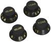 Leathers Guitar Knob Magnets Potentiometer Black Background 4 Pack Made In Canada Perri’s Ltd. - - - White/Black - - - - (GNM-01)